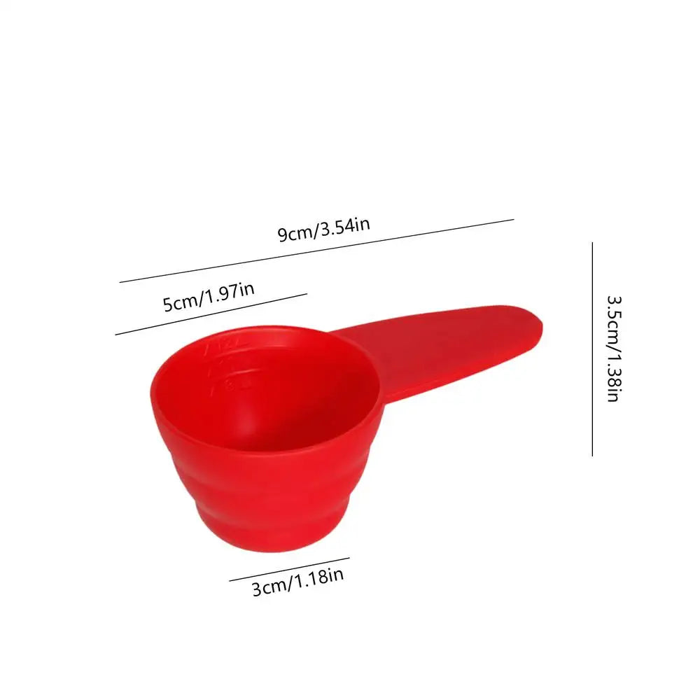 Coffee Scoop for Ground Coffee Portion Control Measuring Tablespoon Coffee Scoop Portion Scoops Ergonomic Coffee-Condiment Spoon Qme Red