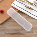 Tableware Box Portable Cutlery Case Spoon Fork Storage Box Students Household Dinnerware Bag Multicolor Transparent Cover Qme Clear