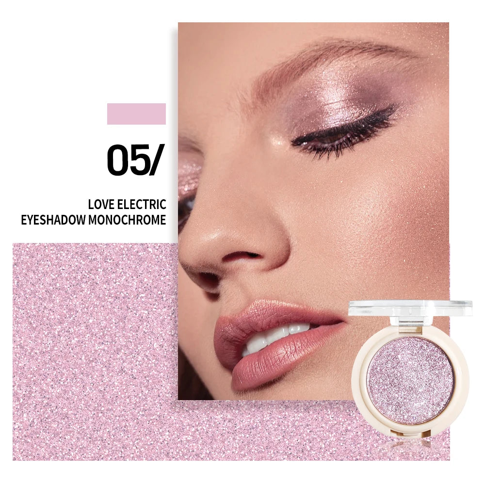 Sparkly Matte Glitter Eyeshadow Single High-pigment Easy Blend Eye Qme Glitter Purple