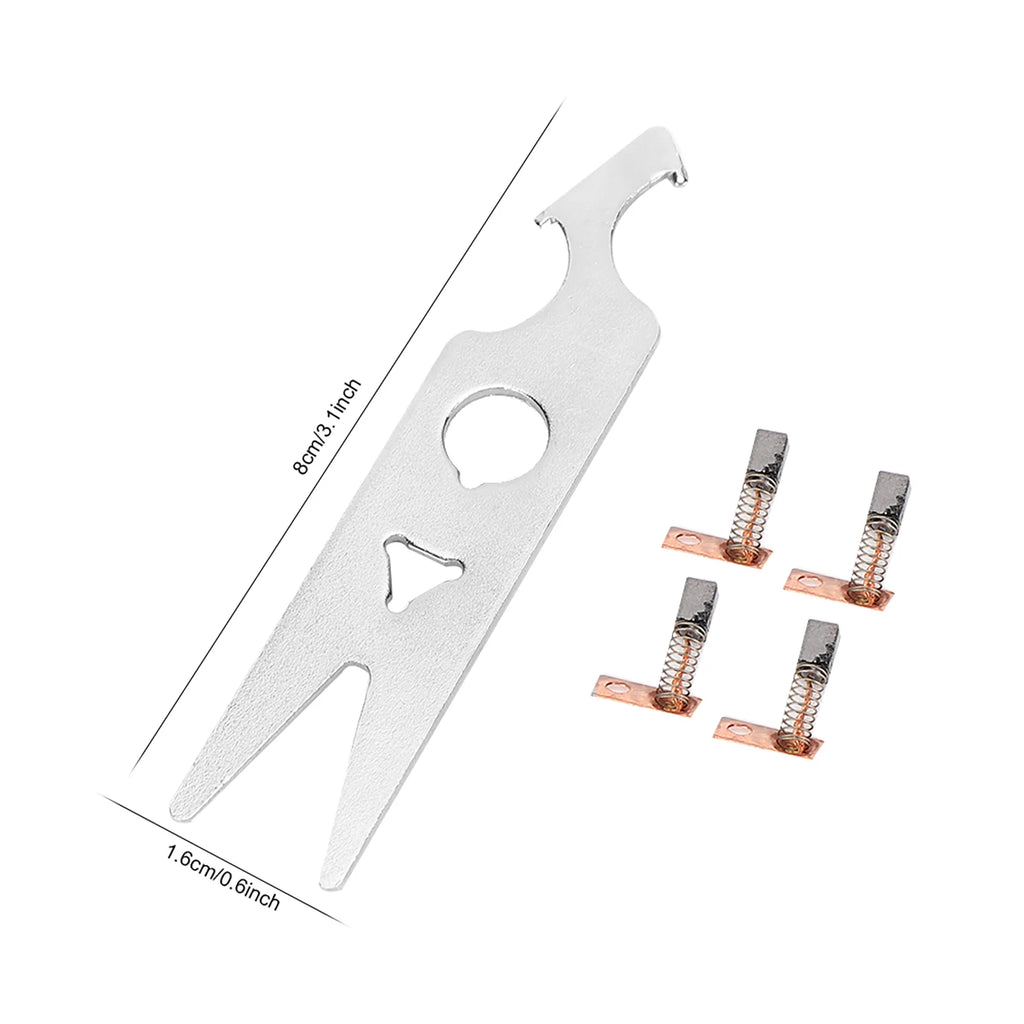 Nail Drill Handpiece Carbon Brush 2 Pairs Carbon Brush Wrench Set Nail Drill Handpiece Accessory Replacement Part Carbon Brush Qme