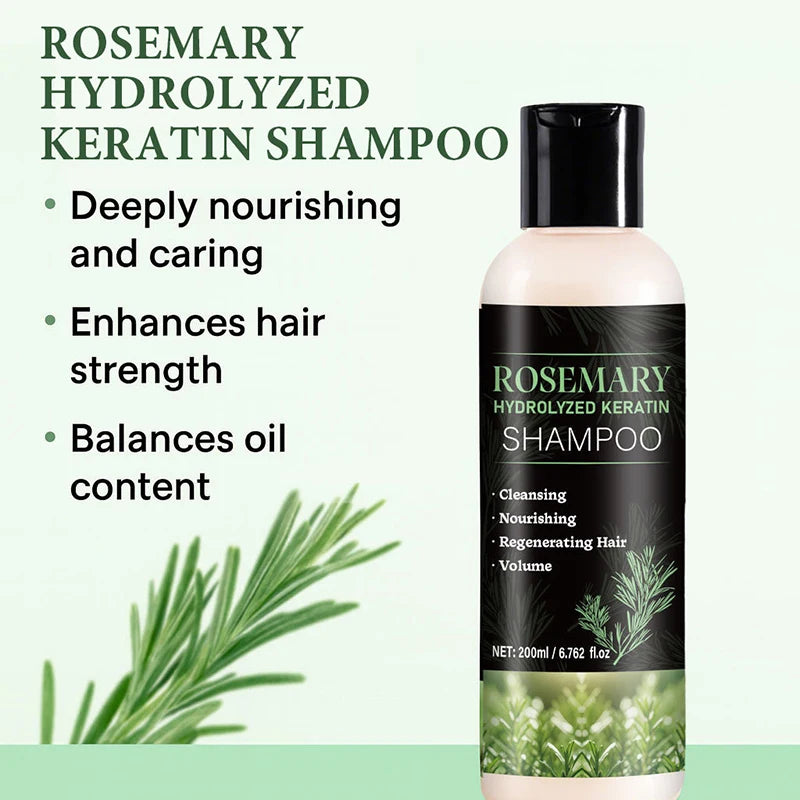 Natural Rosemary Shampoo Nourish Repair Dry Damaged Hair Strengthen Qme