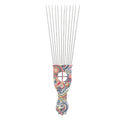 Afro Comb Afro Hair Pick Comb Hair Pick Comb Professional Afro Stainless Steel Detangle Hair Pick Comb for Curly Hair Styling Qme K1