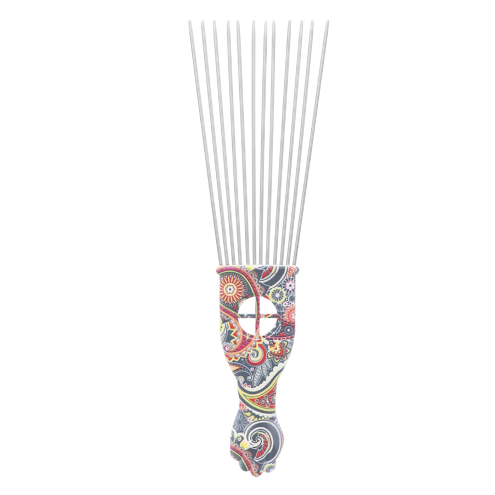 Afro Comb Afro Hair Pick Comb Hair Pick Comb Professional Afro Stainless Steel Detangle Hair Pick Comb for Curly Hair Styling Qme K1