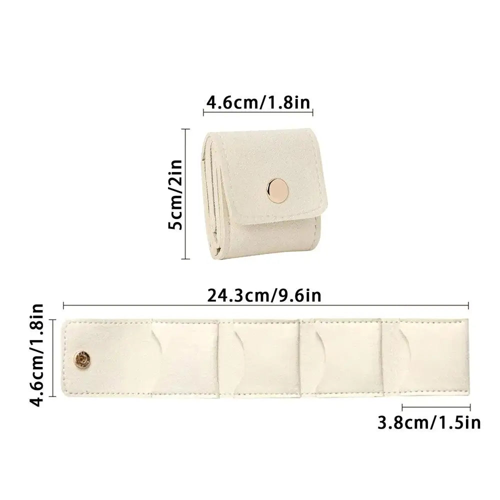 NEW 1pcs Mini Folding Jewelry Bag Earrings Jewelry Necklace Storage Bag Jewelry Boxes Portable Travel Storage Bag Packaging Box Qme 01