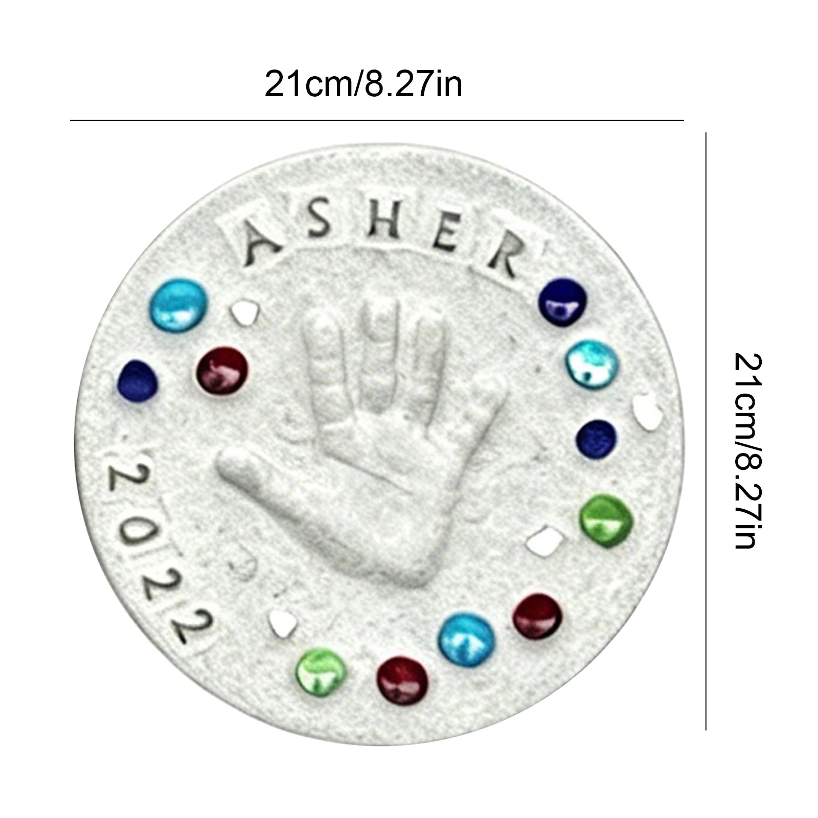 Large DIY Handprint Stepping Stone Kit Family Keepsake Craft Gift for Mothers Day New Mom Gifts and Baby Showers Qme One Person