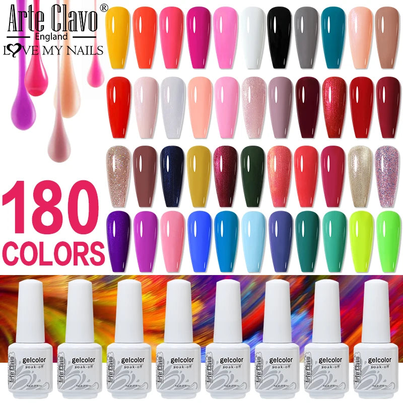 Arte Clavo Soak Off UV Gel Nail Polish Cosmetics Art Manicure Nails Qme