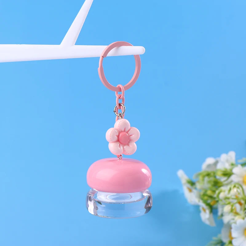 Mini Empty Plastic Lip Mask Jars Keychain Pendant Balm Cans Cream Qme