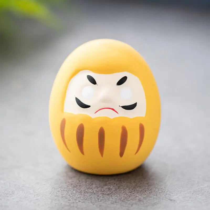 Ceramic Statue Daruma Tumbler Crafts Lucky Fortune Ornament Landscape Doll Fengshui Home Decor Gift Qme A6