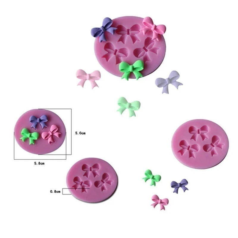 Bow Ties Silicone Cake Mold 3D Chocolate Candy DIY Tools Baking Qme