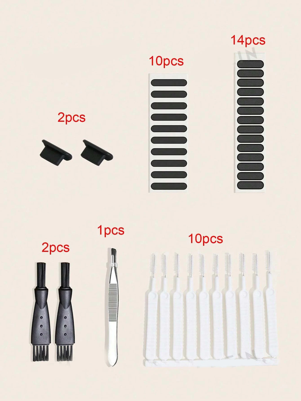 8-piece Mobile Phone Charging Port Cleaning Brush Dust Net Speaker Qme