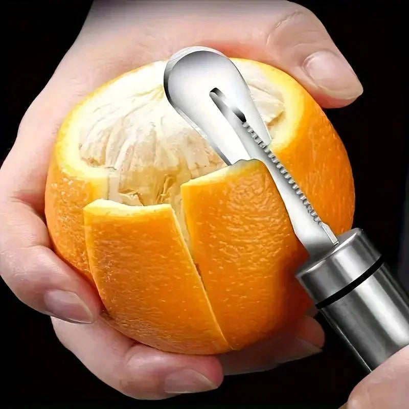 Stainless Steel Orange Peeler Curved Handle Creative Cutlery Kitchen Qme Default Title