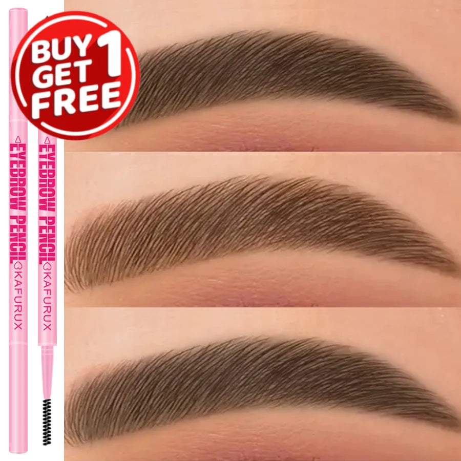 6 Colors Ultra-fine Double Headed Eyebrow Pencil Waterproof Qme