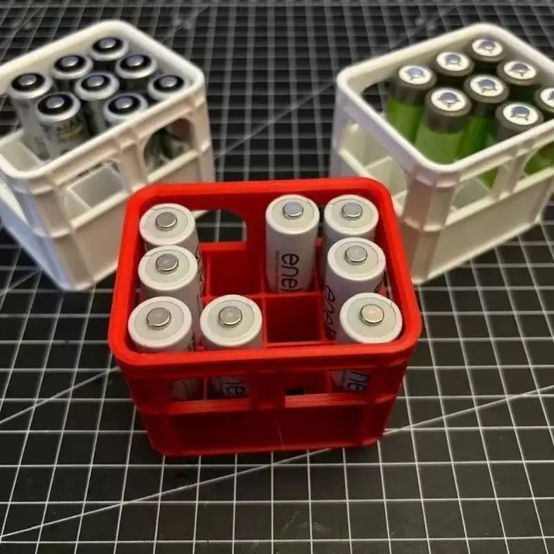 DIY Beer Crate No 5 Aa 7 Aaa 18650 Battery Stackable Storage Basket Qme