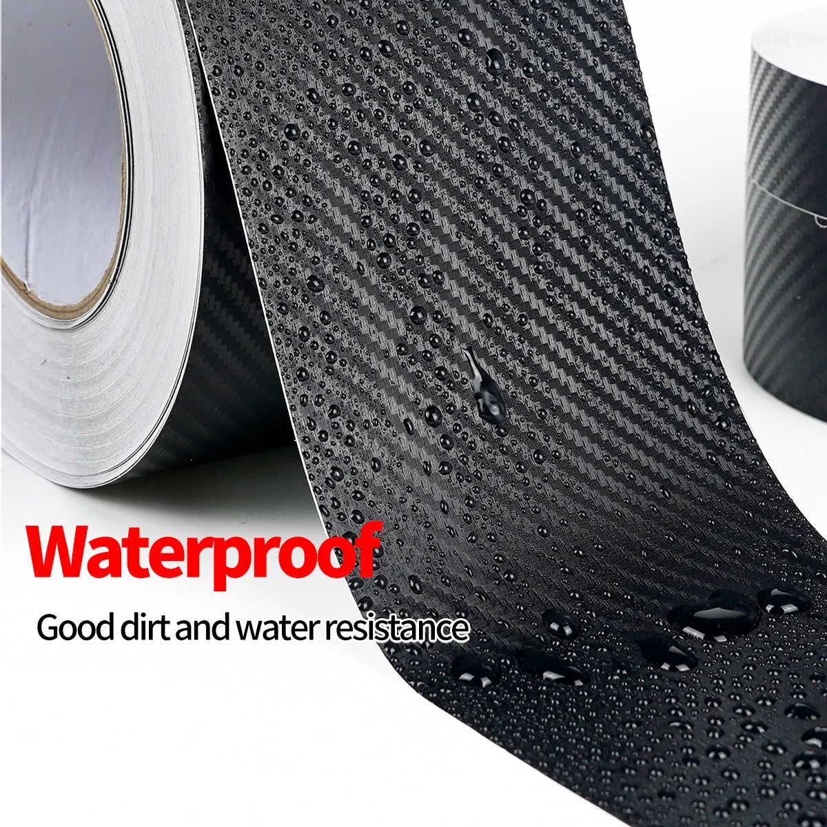 1-10M 3D Nano Carbon Fiber Stickers Car Door Edge Anti-Scratch Tape Black Side Mirror Protector Strip for Vehicle Protection Qme