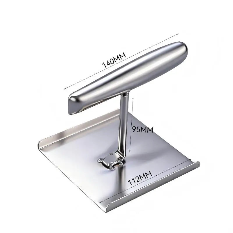 Stainless Steel Grill Press Plate Heavy Duty BBQ Meat Heat Resistant Qme A