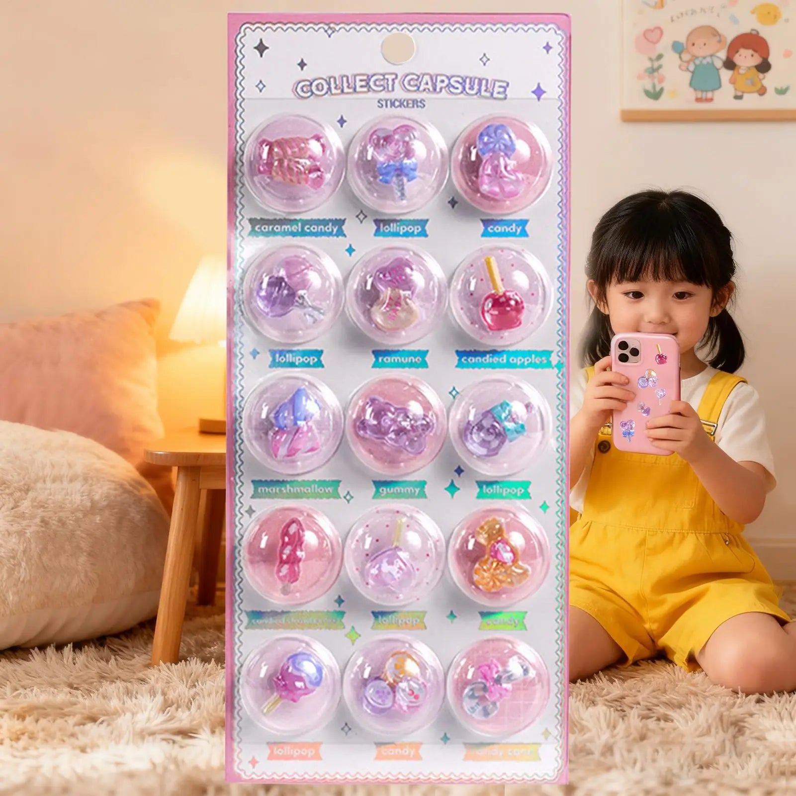 Cute 3D Stickers Embossed Stickers Decorations Journal Decals for Phone Case Notebook Planner Scrapbooking Laptop Craft Kids Qme