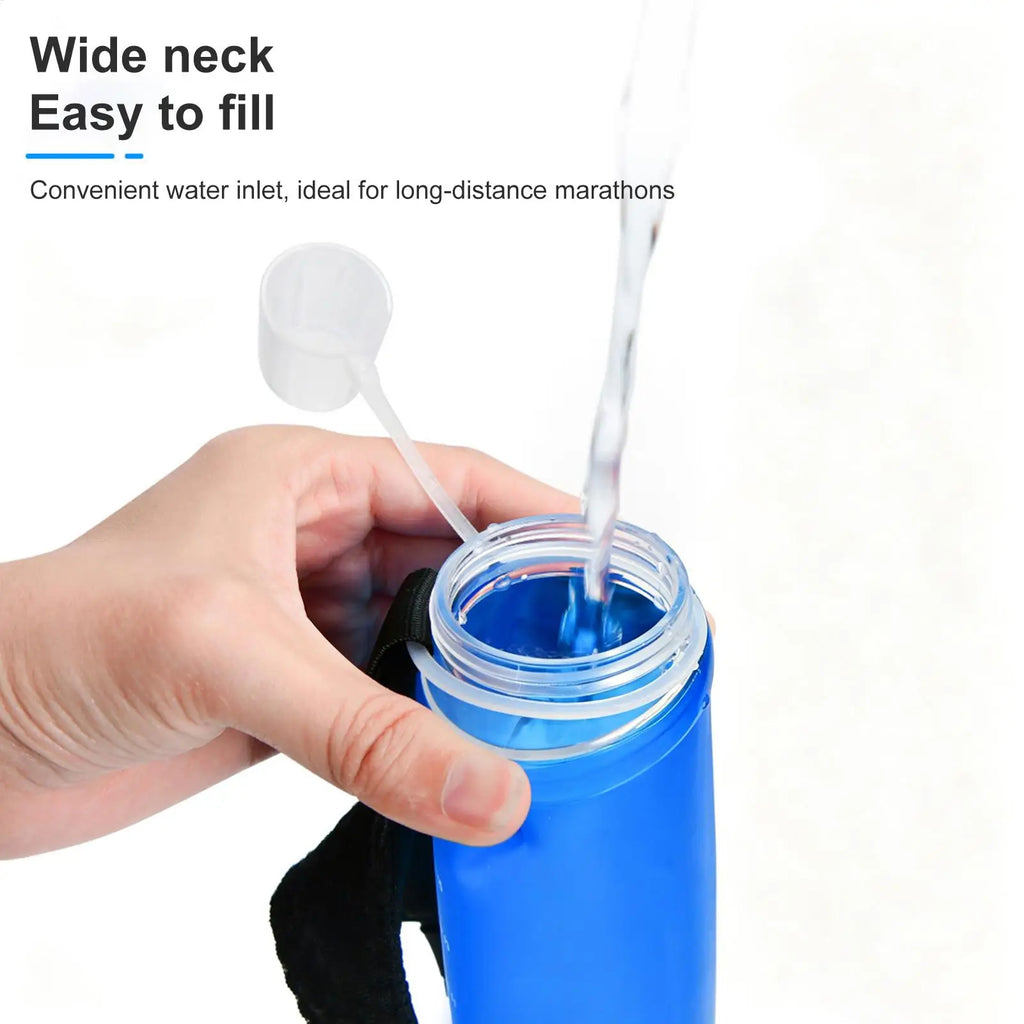 Handheld Water Bottle Running Spill-proof Foldable Lightweight Soft Qme