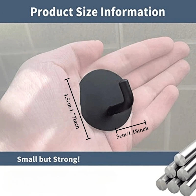 Wall-mounted shower hanger, used for hanging loofahs, towels, clothes, bathrobes - a detachable bathroom storage device Qme
