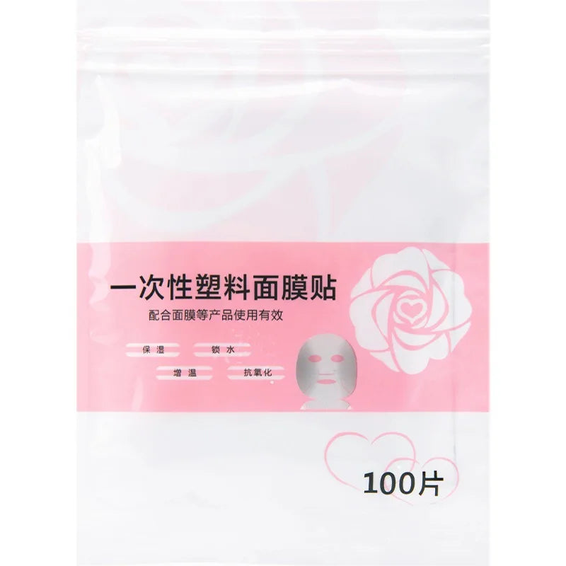 Disposable Face Plastic Film Full Cleaner Mask Neck Stickers Paper Qme 100pcs OPP Packing China Mainland