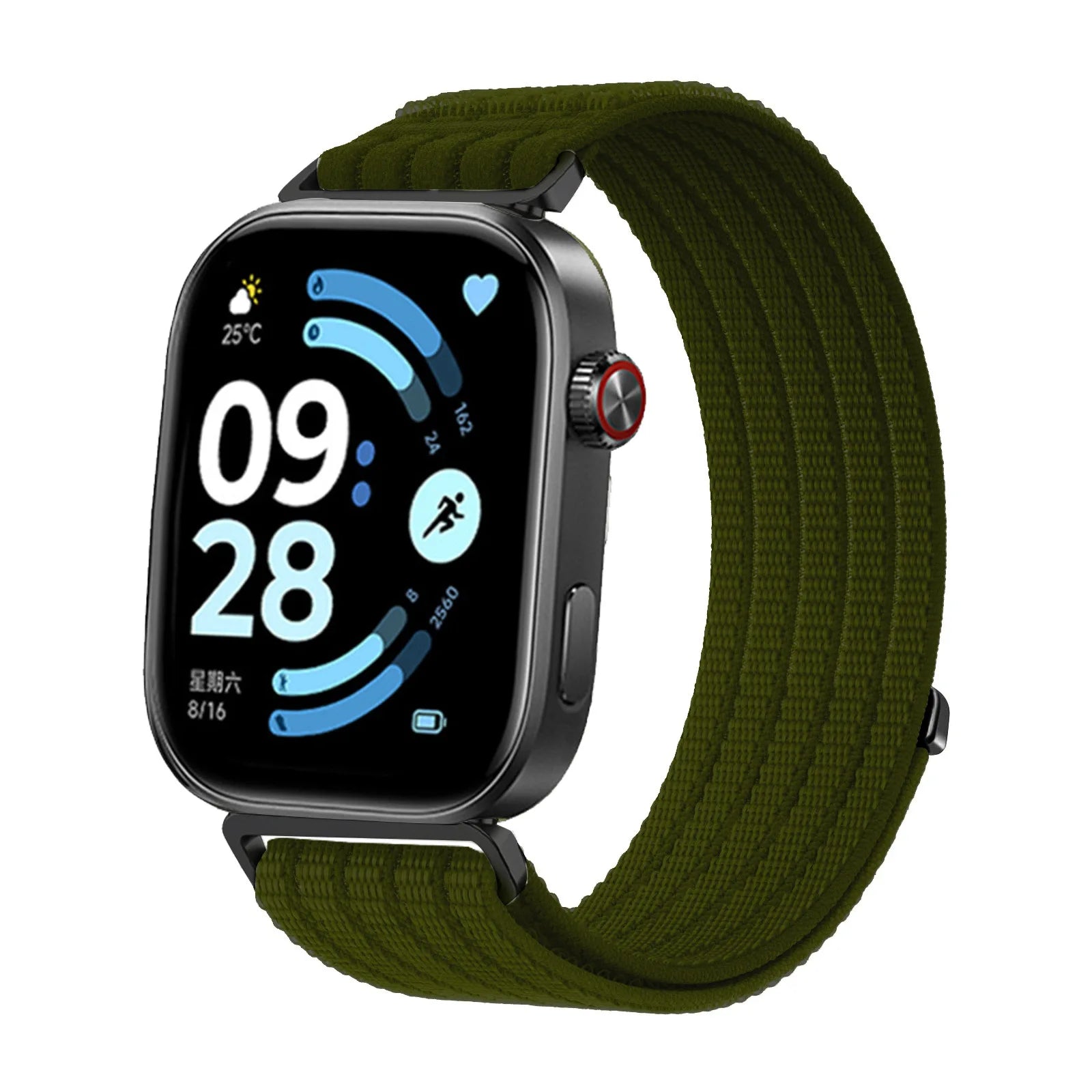 A Sweatproof Light Cloud Texture Nylon Watchband Adjustable Sport Daily Loop for Xiaomi Mi Band 9/10 pro Redmi Watch 5/6 Qme SpruceGreen Redmi watch654