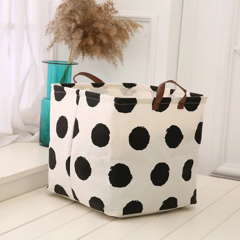 Organizer Bag Cotton and Linen Dirty Clothes Laundry Basket Foldable Laundry Basket Storage Household Sundries Storage Basket Qme DOT