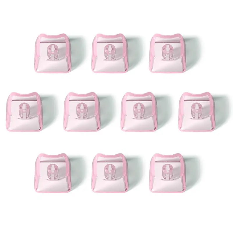 10 Cute Cat Transparent PBT Keycaps 1U Blank MAO Profile Mechanical Qme 10pcs pink