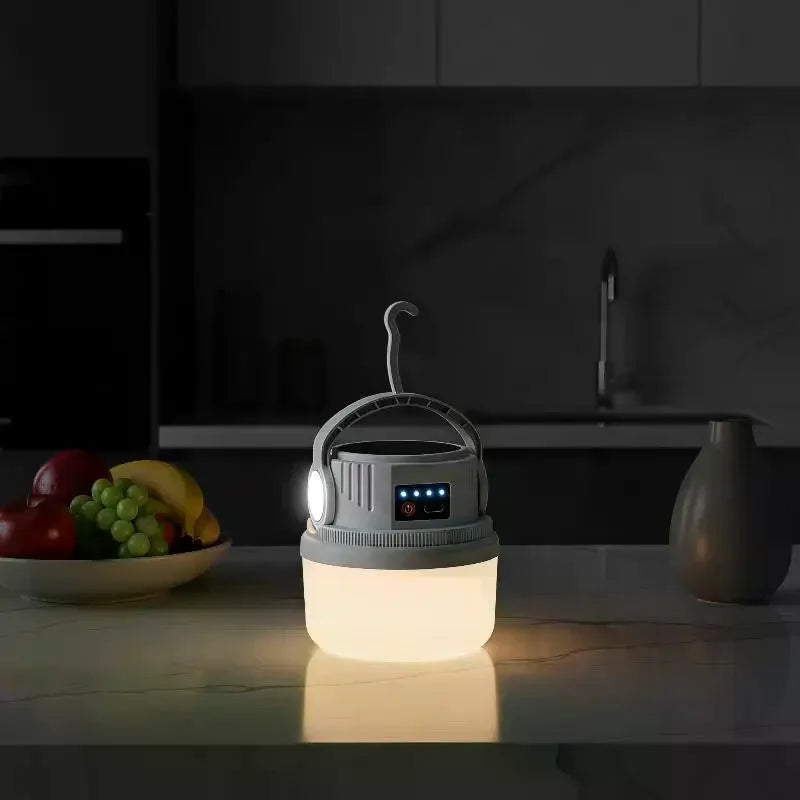 Solar Camping Light Solar And Rechargeable Heavy Duty 1800mAH Emergency Lights Rechargeable Heavy Duty Solar Tent Lamp Qme Default Title