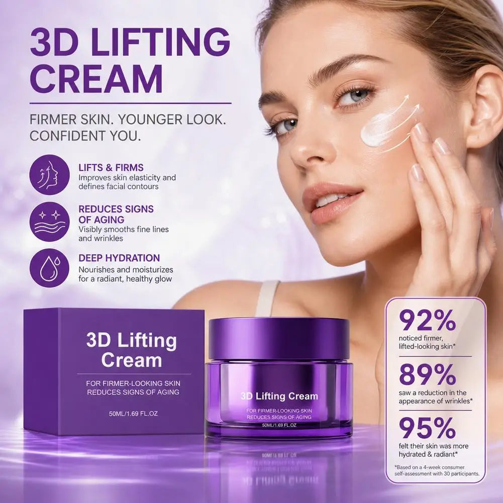 3D Face & Neck Lifting Cream,Skin Deep Hydration Firming Moisturizing Nourishing ,Improve Elasticity,Korean Skincare Face Care Qme