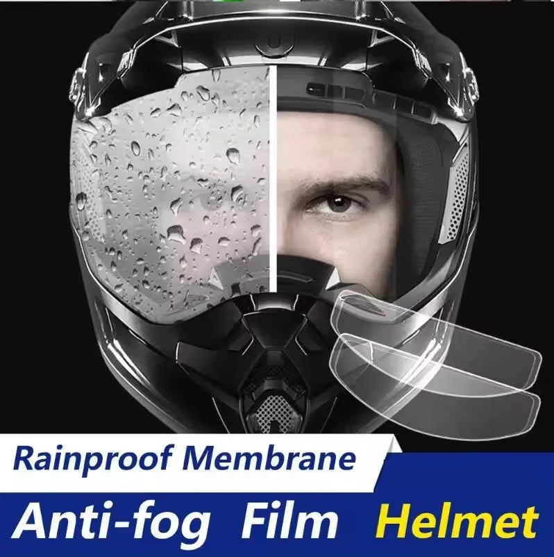 Universal Motorcycle Helmet Rainproof Film Safety Driving Durable Nano Coating Sticker Anti-Fog Film Moto Helmets Accessories Qme