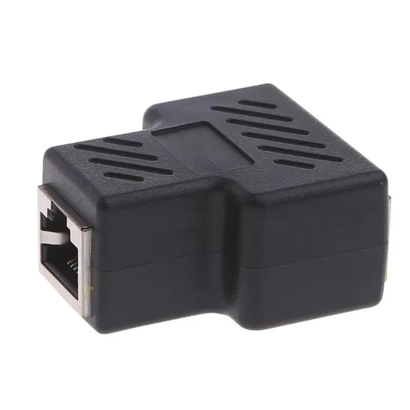 10pcs RJ45 Splitter 8P8C Ethernet Adapter for IPTV Broadband Dual Port Network Cable Connector Qme