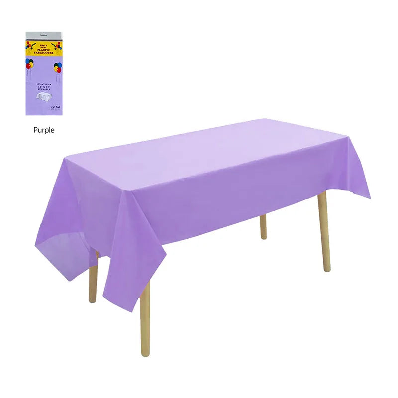 1/2/4PCS Disposable Tablecloths Waterproof Stain-resistant Tablecloth, Party Decoration, Camping, Disposable Kitchen Tablecloth Qme Purple 4PCS 137X183cm