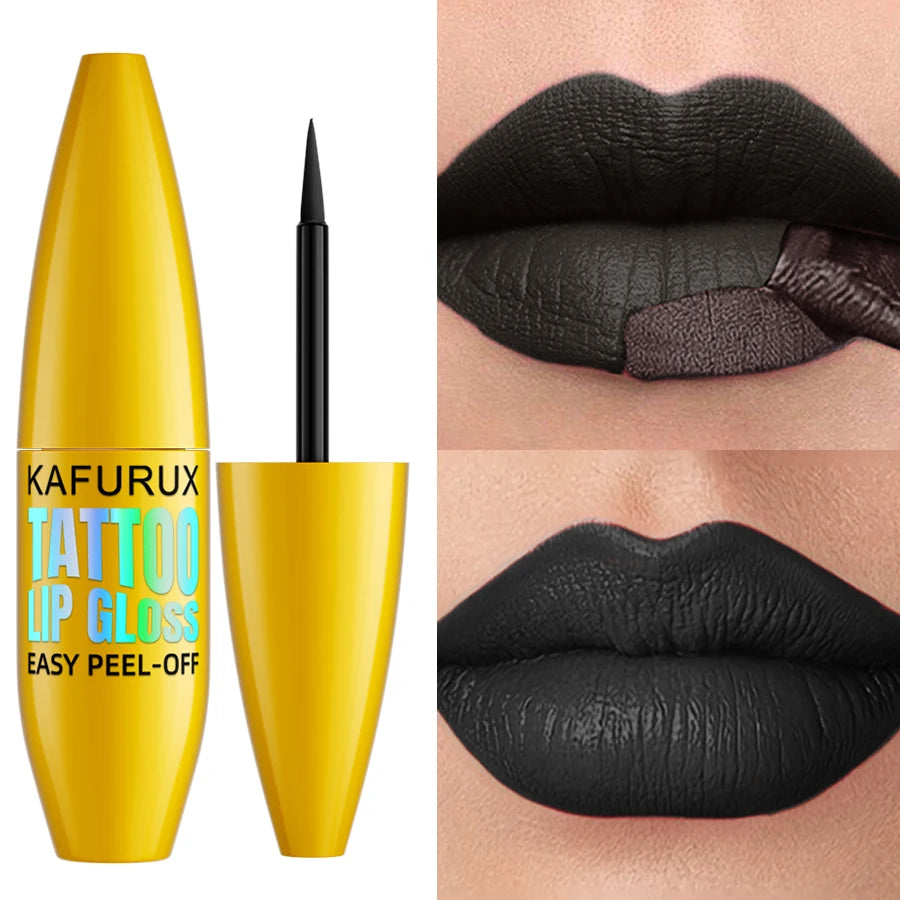Peel Off Black Brown Lip Stain Reveal Long Lasting Waterproof Matte Qme 105