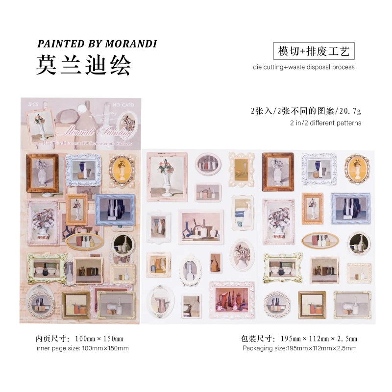 Vintage Oil Painting Museum Sticker Decor Diary Album Aesthetic Stationery Scrapbook Stickers material Student school supplies Qme A