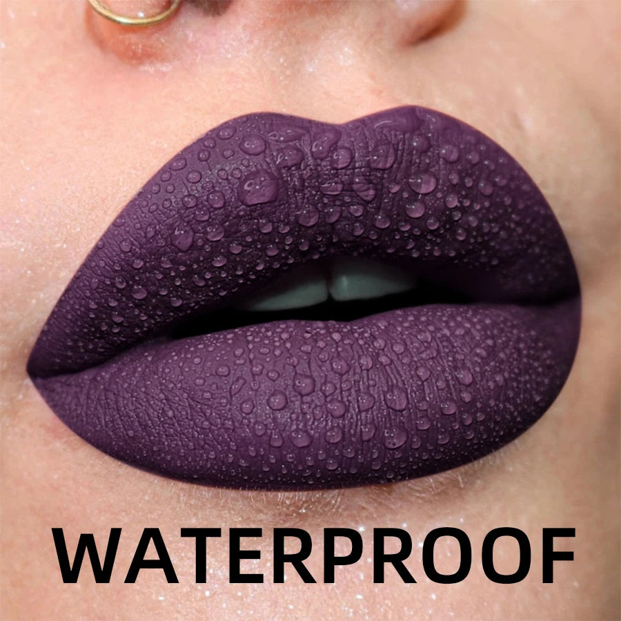 19 Colors Matte Velvet Lip Gloss Waterproof Liquid Lipstick Nude Qme 05