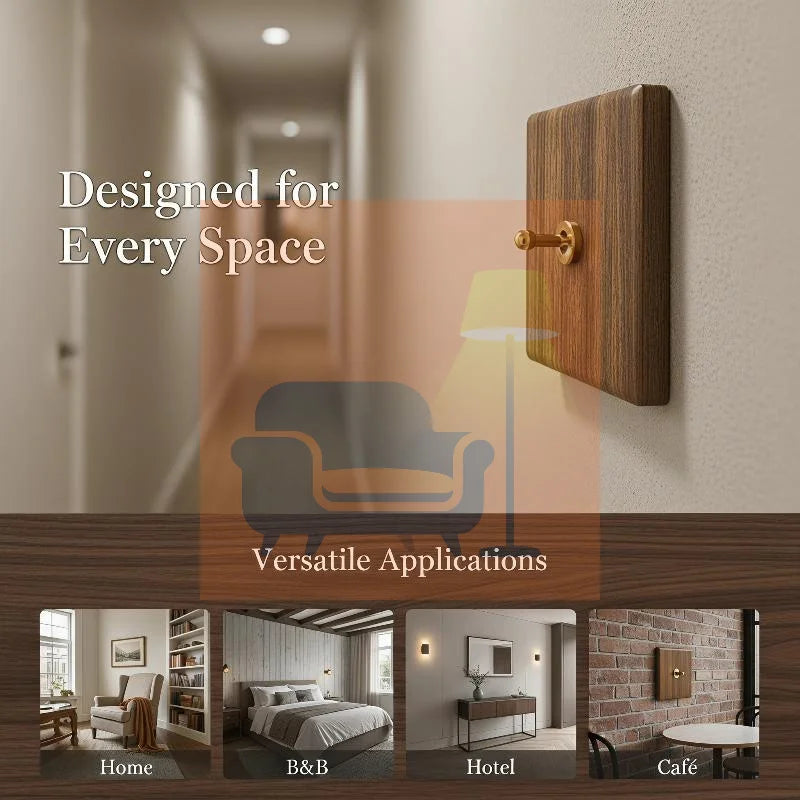 2 Gang Toggle Light Switch With Brass Levers And Retro Design Perfect For Home Renovation Rustic Interior Decoration Qme
