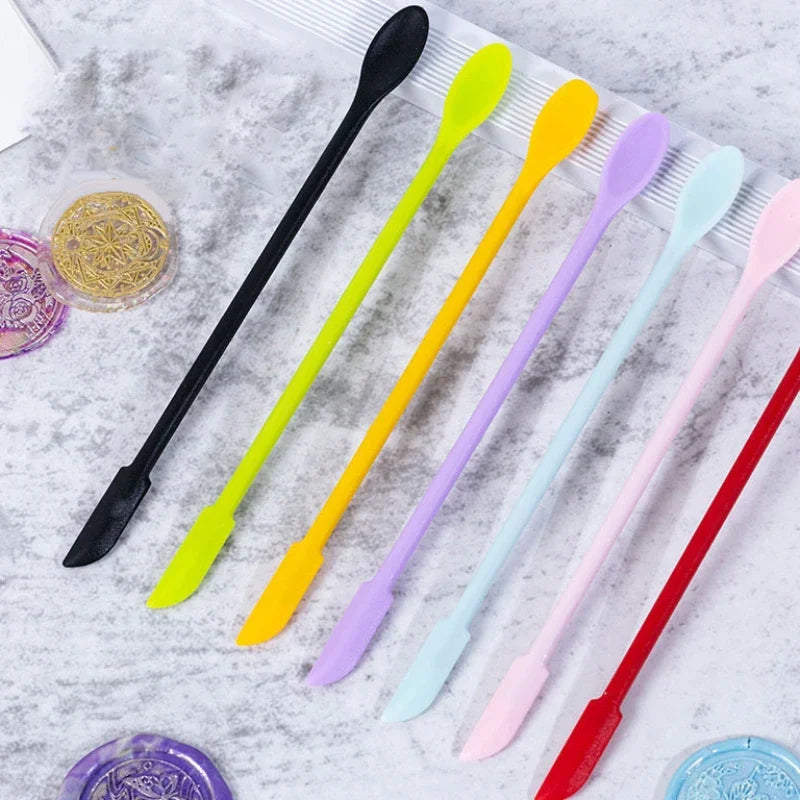 Double-headed Scraper Silicone Small Tip Spatula Cosmetics Foundation Qme