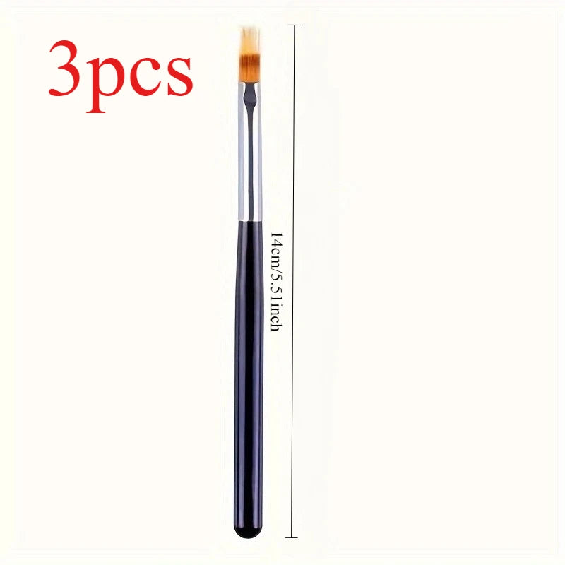 Professional Ombre Nail Art Brush - Gel Manicure Brush for Gradient Designs, Precision Tip for Detailed Nail Polish Application Qme Black
