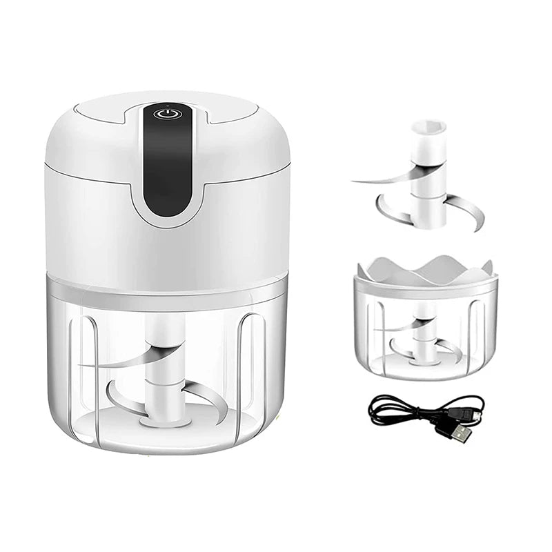 Electric Mini Garlic Chopper,Food Processor,Portable Cordless Garlic Mincer Masher,Meat Grinder Qme B