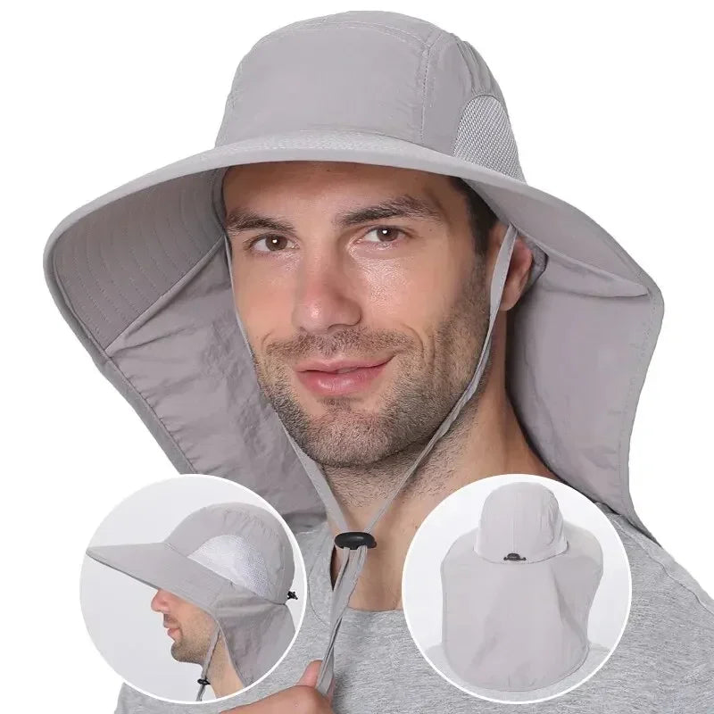 Wide Brim Baseball Hats Women Men Sun Defender Cooling Neck Guard Qme
