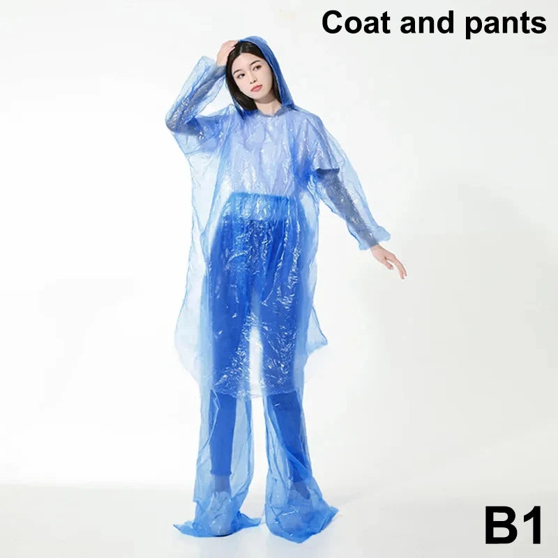 Disposable Rain Pants Thickened Foot Drift Waterproof Split Tourism Qme B1