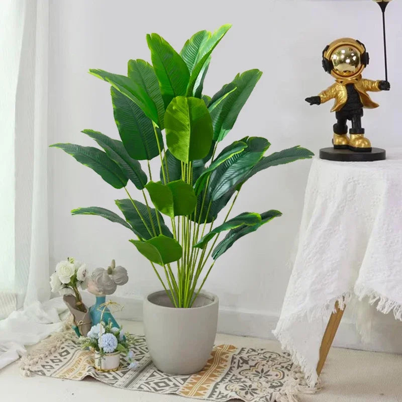 1pc Artificial Plants Large Tropical Palm Tree Fake Banana Plants Leaves Real Touch Plastic Monstera For Home Garden Party Decor Qme