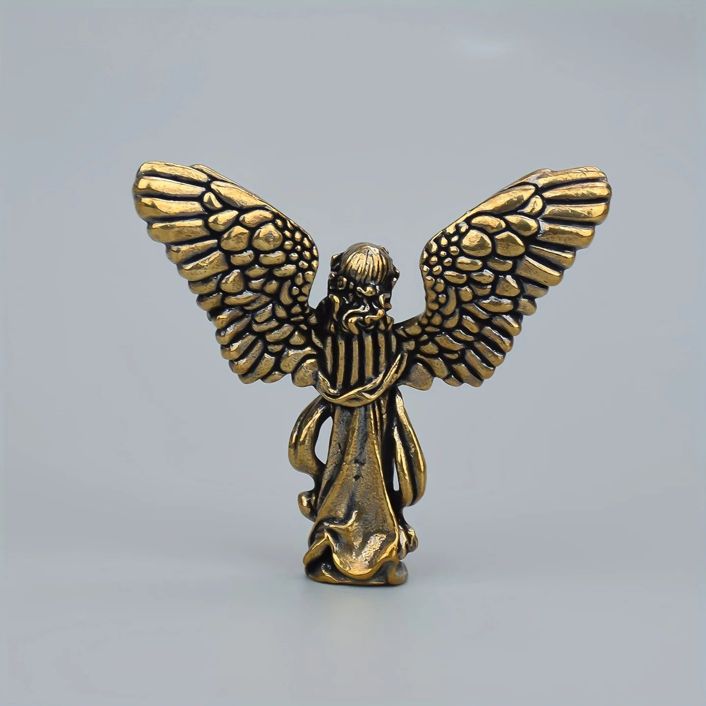 Brass Angel Ornament，Guardian Angel Wings, Stylish And Personalized, Cupid Desktop Decoration, Suitable for Halloween Decor Qme