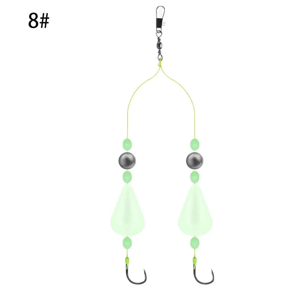 Night Fishing Rig Double Hook Line Reverse Subline Teaser European Qme F