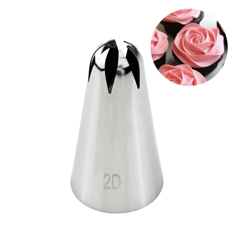 5-Piece Large Cake Decorating Piping Tips Durable Stainless Steel Qme 2D