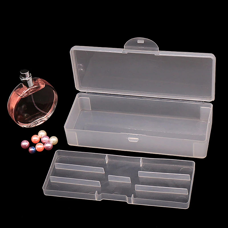 Polishing Nail Buffer Files Plastic Container Rectangle Double-layer Qme