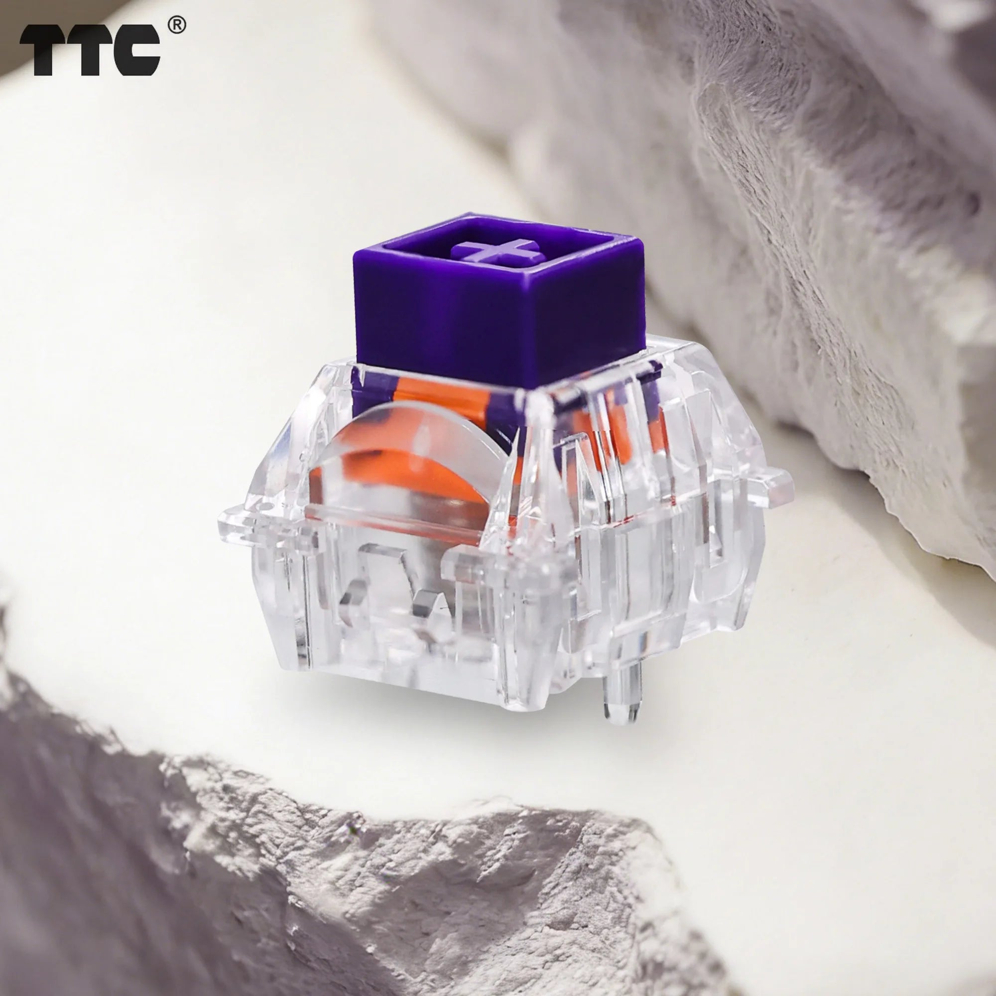 TTC RGB Purple Heart Magnetic Switch Linear Factory Pre-lubed Freely Setting Pre-Travel Soft Elastic High Speed Keyboard Switch Qme