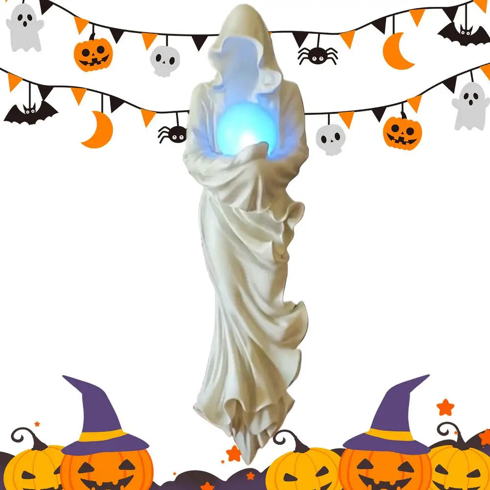 Halloween Ghost Figurine Decor Hugging Lamp Resin Gothic Ornaments Qme Blue China Mainland