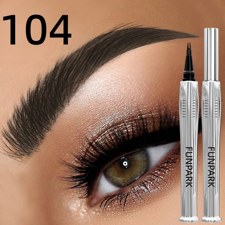 2 Fork Microblading Eyebrow Pencil Non-smudged Pigmented Easy Qme 104