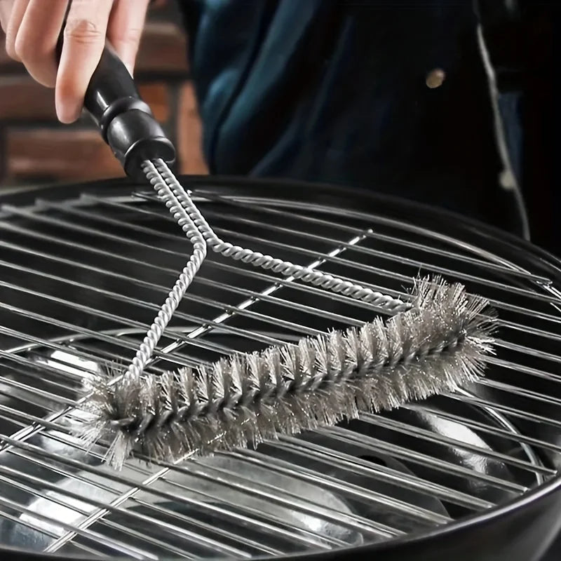 1 Stainless Steel Wire Barbecue Mesh Brush Kitchen Use Qme