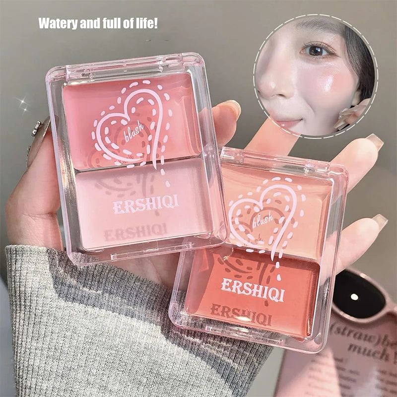 Water Light Two-color Blush Cream Naturally Brightens Qme